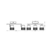 OSRAM takspotlight CORK SPIRAL svart 3-Spot GU10-LED 927