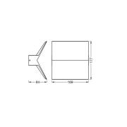 OSRAM LED-utomhusvägglampa ENDURA STYLE BAT, mörkgrå IP44