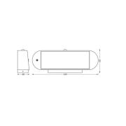 OSRAM LED-sensorvägglampa ENDURA STYLE SOLAR OVAL 34 cm 840