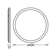 OSRAM LED-taklampa ORBIS ULTRA SLIM, vit, Ø 40 cm, dimbar
