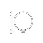 OSRAM LED-taklampa ORBIS ULTRA SLIM, svart, Ø 24 cm dimbar
