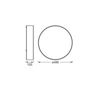 OSRAM taklampa ORBIS PARIS, vit, Ø 48 cm, textil, E27