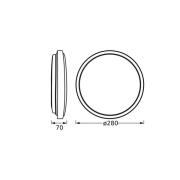 OSRAM LED-taklampa ORBIS LONDON, vit, Ø 28 cm, metall