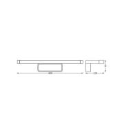 OSRAM LED-vägglampa ORBIS DISC BAR, svart, 40 cm, IP44 CCT
