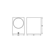 OSRAM utomhusvägglampa ENDURA CLASSIC SQUARE, vit, nedåt, IP44