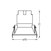 OSRAM LED-inbyggnadsspot TWIST, vit/svart, 840, Ø 7 cm metall