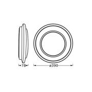 OSRAM LED-taklampa ORBIS BERLIN, svart Ø 39 cm metall