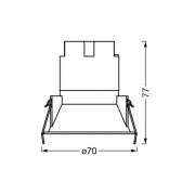 OSRAM LED-inbyggnadsspot TWIST, vit/vit, 840, Ø 7 cm, metall