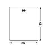 OSRAM takspotlight ROUND, svart, Ø 8 cm, metall, GU10