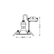 OSRAM infälld spot, Ø 9 cm, vit, metall, GU10-LED, 2 700 K