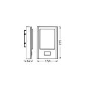 OSRAM LED-sensor utomhusvägglampa ENDURA STYLE ENTRANCE grafit