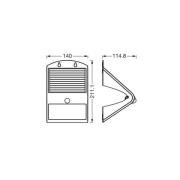 OSRAM LED-solcellslampa ENDURA FLOOD BUTTERFLY, 4 W sensor