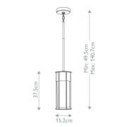 KICHLER Utomhushänglampa Camillo, mässingsfärgad, aluminium, glas, E27