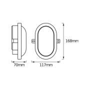 OSRAM LED-utomhusvägglampa BULKHEAD, vit, 6 W plast IP54