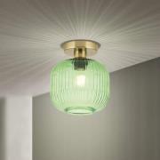 ORION Taklampa Carneval, grön, Ø 20 cm, glas, E27