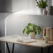 Briloner LED-golvlampa Mura, vit, höjd 170 cm, metall, touchdimmer