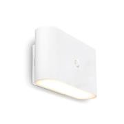 Briloner LED-vägglampa Chat, vit, 16 cm, plast, sensor