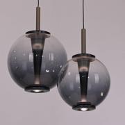 PURE LED-hänglampa E-Infinity, grå/rökgrå, Ø 50 cm, CCT