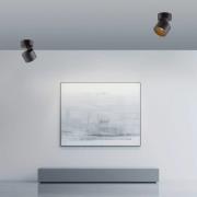 PURE LED-takspotlight Cup, svart, Ø 9,5 cm, metall