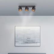 PURE LED-takspotlight Cup, svart, längd 56 cm, metall 3 lampor