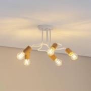 Envostar Joiy taklampa 5-ljus fördelat vit/trä