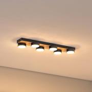 Envostar Laurent taklampa med trä 6 lampor