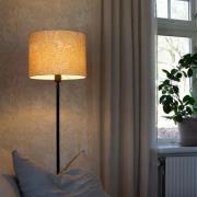 PR Home Golvlampa Amy, gul/svart, höjd 150 cm, textil, E27