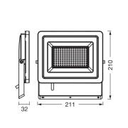 OSRAM LED-spotlight Floodlight EA, 24,5 W, IP65, svart, aluminium