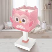 Dalber Barnbordslampa Little Pink Owl, G4, bredd 14 cm
