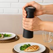 Lucande LED-pepparkvarn Pepper, mörkgrå, batteri, IP44