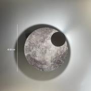 Knikerboker LED-vägglampa Pois, silver, Ø 25 cm, dimbar