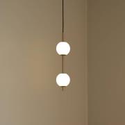 UMAGE LED-hänglampa Audrey, mässingsfärgad, 2 lampor Ø 12 cm