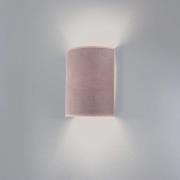 Duolla Celine vägglampa, Soro, rosa, tyg, E27