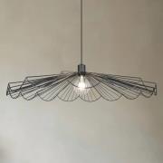 Reality Leuchten Pendellampa Margarita, Ø 80 cm, svart, E27, metall