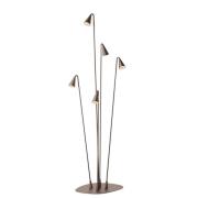 Vibia utomhus LED-golvlampa Brisa, 5 lampor, matt brun