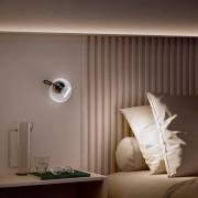 Linea Light LED-vägglampa Duck, vit, aluminium, 2.700 K, justerbar