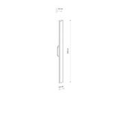 Nowodvorski Lighting LED-vägglampa Isla, sand, aluminium, höjd 100 cm,...