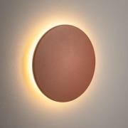 Nowodvorski Lighting LED-vägglampa Aria M, tegelröd, aluminium, Ø 18 c...