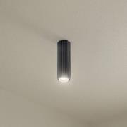 SOLLUX LIGHTING Carbon taklampa, svart, höjd 20 cm, aluminium