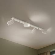 SOLLUX LIGHTING Carbon takspotlight, beige, längd 81 cm, aluminium, 4 ...