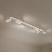 SOLLUX LIGHTING Ring takspotlight, beige, längd 117 cm, stål, 6 lampor...