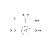 Linea Light LED-taklampa Stilo_S, vit, Ø 35 cm