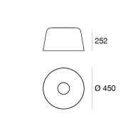 Linea Light LED-taklampa Delfi_S, vit, Ø 45 cm, metall