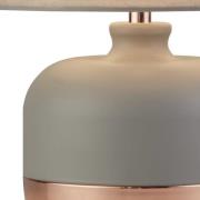 Searchlight Bordslampa Tamsin, grå, metall/textil, höjd 27 cm, E14