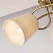 Searchlight Taklampa Waris, mässing/kräm, textil/metall, 3 lampor