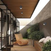 Viokef LED-takspotlight för utomhusbruk Andria, mörkgrå, Ø 9 cm, metal...