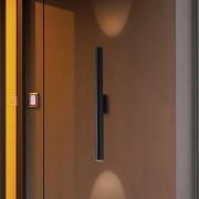 Viokef LED-utomhusvägglampa City, höjd 60 cm, svart, metall