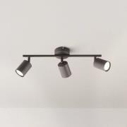 FISCHER & HONSEL LED-takspotlight Vano svart, 3 lampor lång