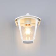 Trio Lighting Utomhusvägglampa VENTA, vit, uttag nedtill, höjd 24 cm I...