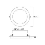 Sylvania LED-taklampa START 5in1, vit, Ø 22 cm, CCT, dimbar